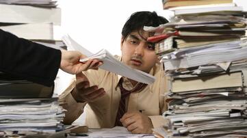busy sales person