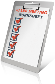 Sales Meeting Worksheet